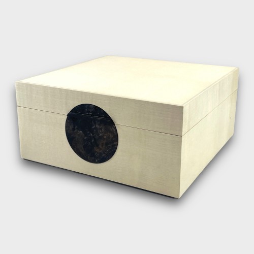 Jonathon Vaiksaar Artemis Small Square Humidor - Bleached Sycamore - 40 Cigar Capacity