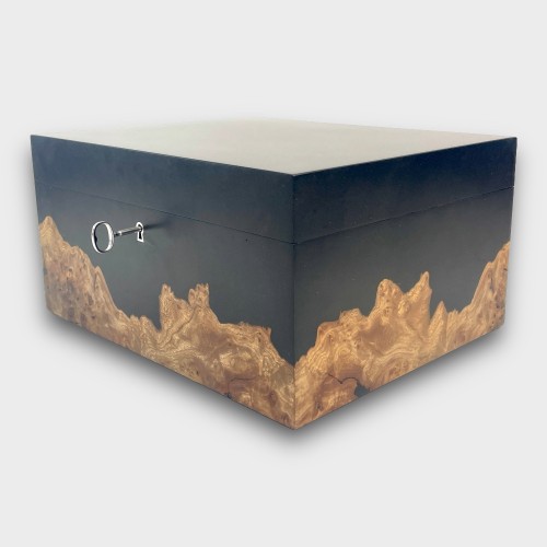 Jonathon Vaiksaar River Medium Humidor - Burr Elm - 120 Cigar Capacity