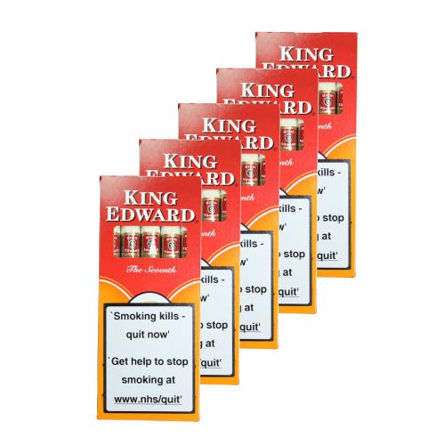  King Edward Tip Cigarillos - 5 x Packs of 5 cigars (25 cigars)