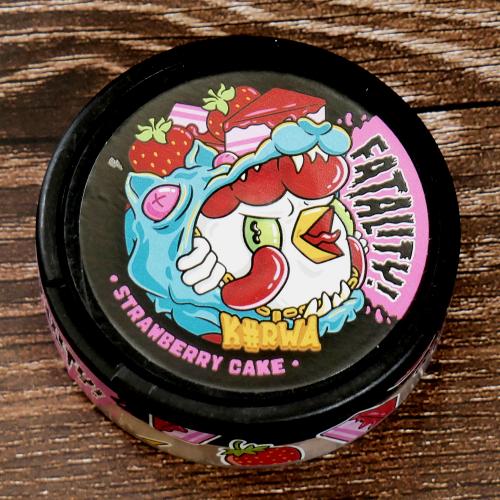 Kurwa Fatality 50mg Nicotine Pouches -  Strawberry Cake - 1 Tin (End of Line)
