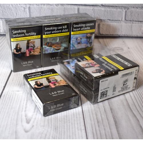 Lambert & Butler Blue New Crush Kingsize - 10 packs of 20 cigarettes (200)
