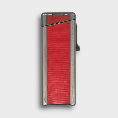 Eurojet Jet Lighter with Punch Cut and Rest - Gunmetal & Red