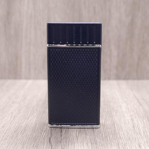 Colibri Julius Classic Double-Flame Cigar Lighter - Navy & Chrome