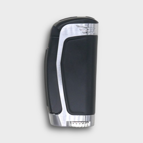 Colibri E3 Triple Jet Flame Lighter - Black & Chrome