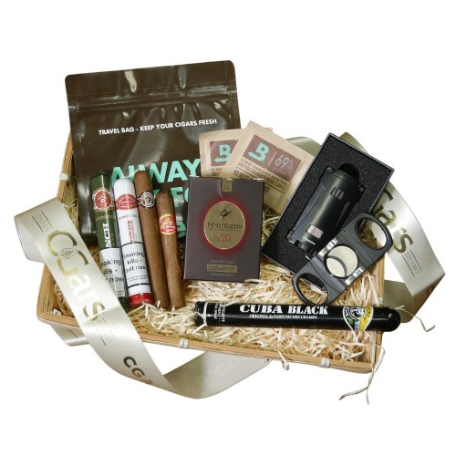 Luxury Cuban Cigar Hamper - Gift Sampler - 4 Cigars and Accessories