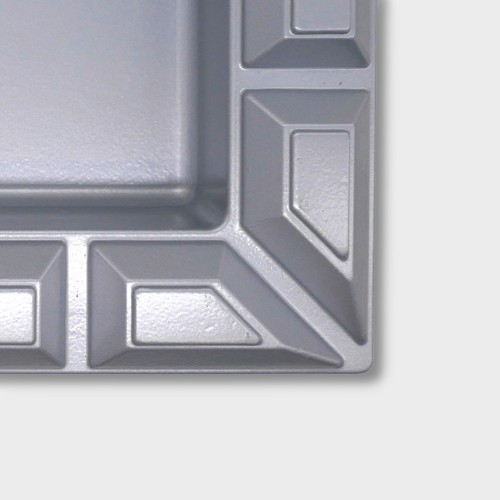 Mantis Mesa Rectangular Ashtray - Silver - 16 Cigar Rests
