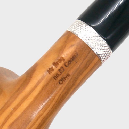 SLIGHT SECONDS Mr Brog Olive Consul 82 Fishtail 9mm Filter Pipe (MB7158)