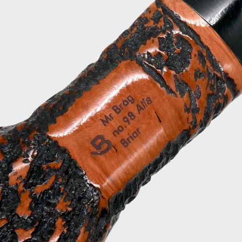 Mr Brog Alfa 98 Metal Filter Fishtail Briar Pipe (MB7264)