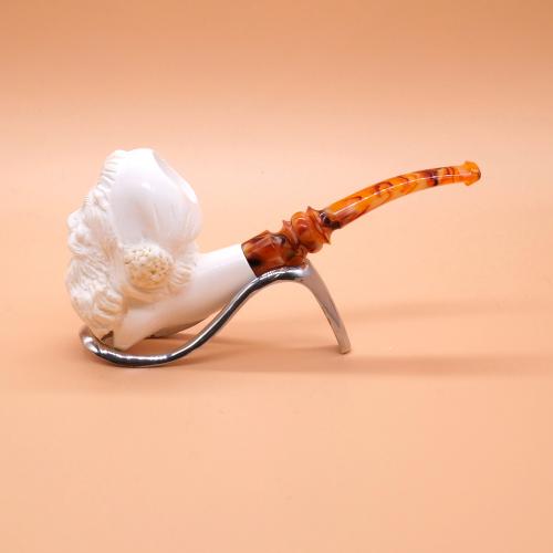 Meerschaum Medium Santa Claus Bent Fishtail Pipe (MEER370)