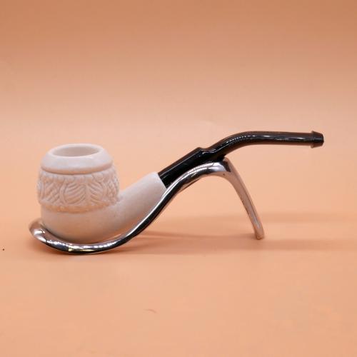 Meerschaum Small Topkapi Bent Fishtail Pipe (MEER75)