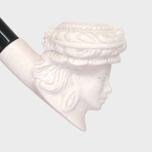 Meerschaum Small Victorian Lady Bent Fishtail Pipe (MEER83)