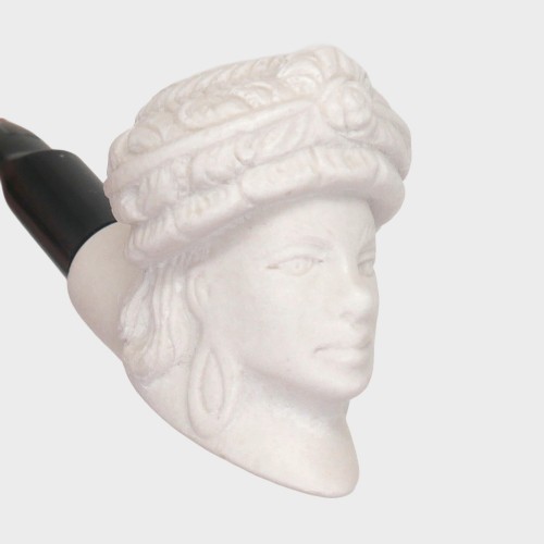 Meerschaum Small Victorian Lady Bent Fishtail Pipe (MEER83)