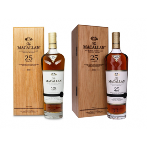 SPECIAL OFFER BUNDLE DEAL - Macallan 25 Year Old Sherry Oak 2021 & Macallan 25 Year Old 2023 Sherry Oak Whisky