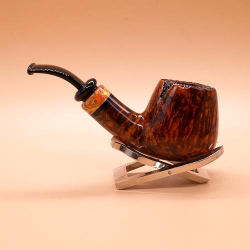 P Jeppesen IDA Handmade gr 3 Smooth Bent 9mm Filter Fishtail Pipe (NEER207)
