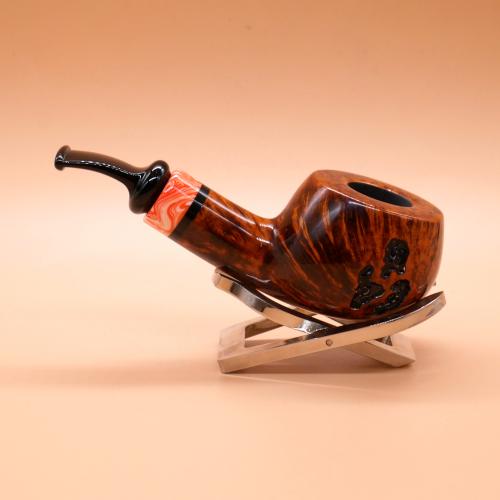 P Jeppesen IDA Handmade gr 2 Curved 9mm Filter Fishtail Pipe (NEER216)