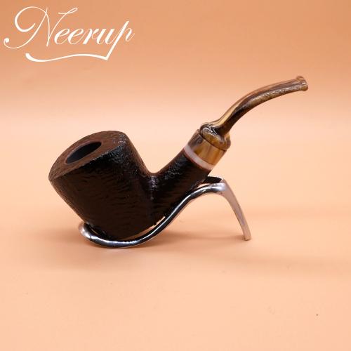 P Jeppesen IDA Handmade gr 3 Bent 9mm Filter Fishtail Pipe (NEER361)