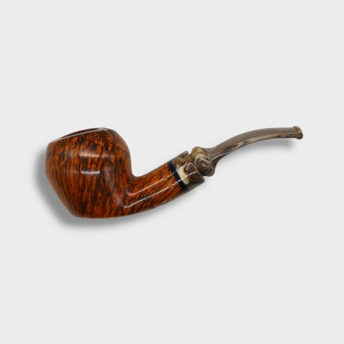 P Jeppesen IDA Handmade gr 5 Smooth Bent 9mm Filter Fishtail Pipe (NEER408)