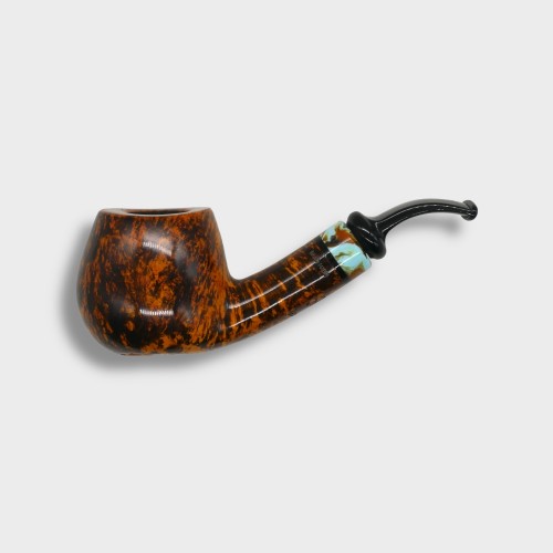 P Jeppesen IDA Handmade gr 5 Smooth Bent 9mm Filter Fishtail Pipe (NEER409)