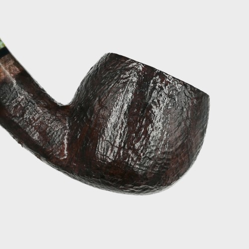 P Jeppesen IDA Handmade gr 3 Rusticated Bent 9mm Filter Fishtail Pipe (NEER421)