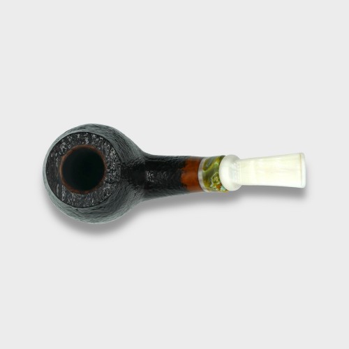 P Jeppesen IDA Handmade gr 3 Rusticated Bent 9mm Filter Fishtail Pipe (NEER427)