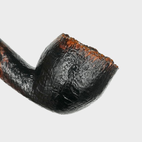 P Jeppesen IDA Handmade gr 3 Rusticated Bent 9mm Filter Fishtail Pipe (NEER430)