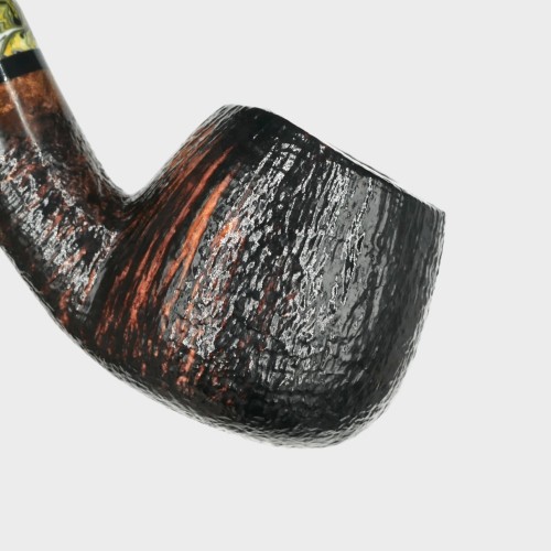 P Jeppesen IDA Handmade gr 3 Rusticated Bent 9mm Filter Fishtail Pipe (NEER434)