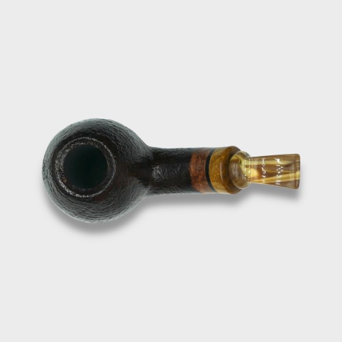 P Jeppesen IDA Handmade gr 3 Rusticated Bent 9mm Filter Fishtail Pipe (NEER435)