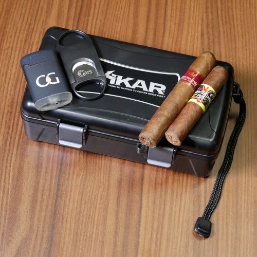 The Carry On Collection Cigar Sampler - 2 Cigars with Travel Case and Accessories