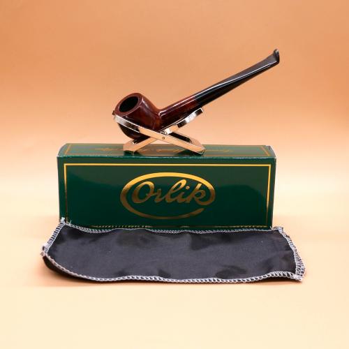 Orlik 3/4 OZ Briar Dental Straight Metal Filter Pipe (OR104)