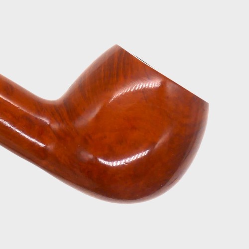 Orlik 3/4 OZ Orange Briar Straight Metal Filter Fishtail Pipe (OR125)