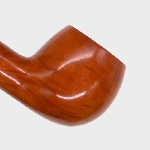 Orlik 3/4 OZ Orange Briar Straight Metal Filter Fishtail Pipe (OR130)