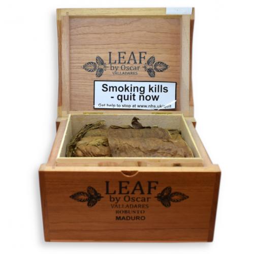 Oscar Valladares Leaf by Oscar Maduro Robusto Cigar - Box of 20