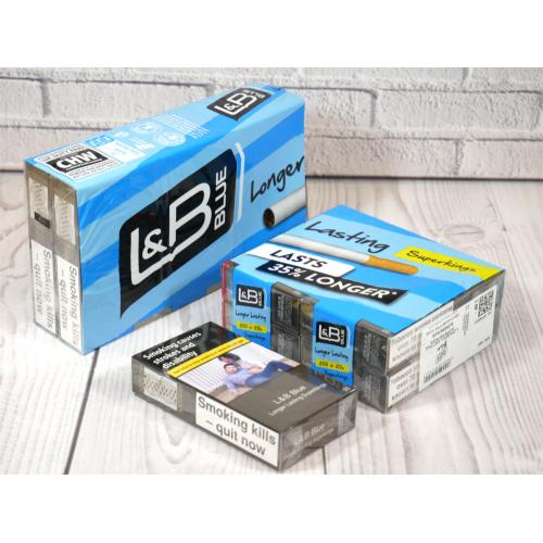 Lambert & Butler Blue Original Longer Lasting (Formerly Real Blue) Superking - 10 Packs of 20 Cigarettes