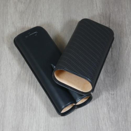 Davidoff Classic Essentials Enjoy XL-2 Cigar Case - 2 Cigars RG 60 - Black (End of Line)
