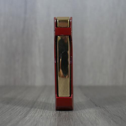 Honest Newton Single Jet Flame Cigar Lighter - Red & Gold (HON184)
