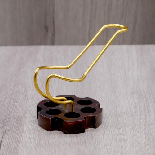 Mr Brog Wooden F1 Gun Pipe Stand - Dark Wood