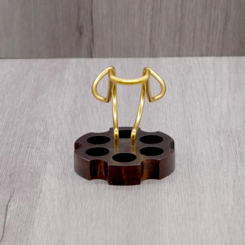 Mr Brog Wooden F1 Gun Pipe Stand - Dark Wood