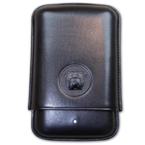Dunhill Bulldog Cigar Case Robusto - Black - Fits 3 Cigars