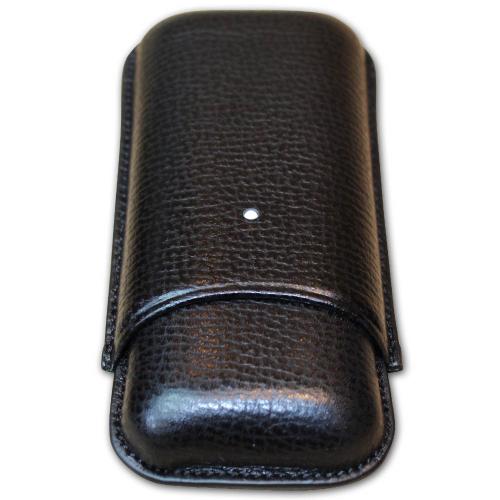 Dunhill White Spot Cigar Case Robusto - Black - Fits 2 Cigars