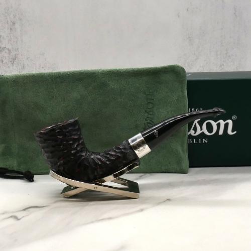 Peterson Sherlock Holmes MyCroft Rustic Silver Mounted P Lip Pipe (PE2109)