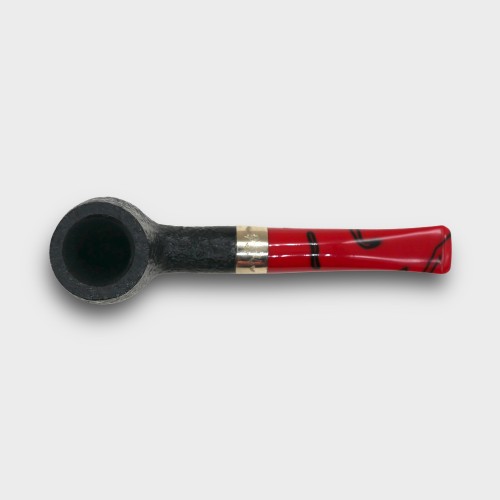 SLIGHT SECONDS Peterson Dracula X105 Sandblasted Ebony Nickel Mounted Fishtail Pipe (PE2168)
