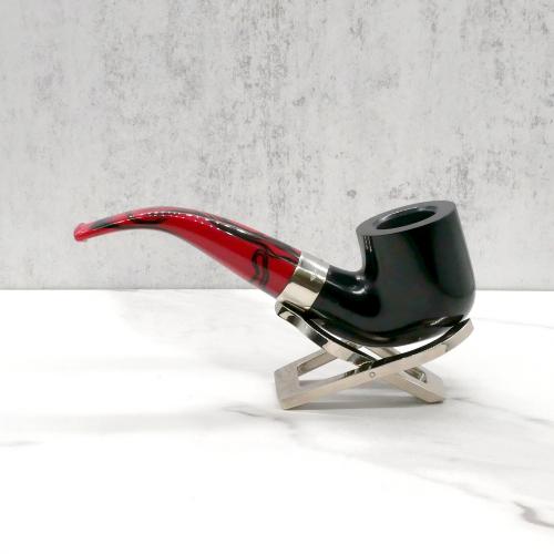 Peterson Dracula 01 Smooth Ebony Nickel Mounted Fishtail Pipe (PE2325)