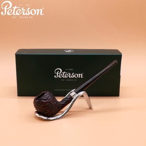 Peterson Junior Rusticated Acorn Nickel Mounted Fishtail Pipe (PE2651)