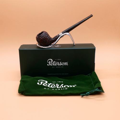 Peterson Junior Rusticated Acorn Nickel Mounted Fishtail Pipe (PE2651)