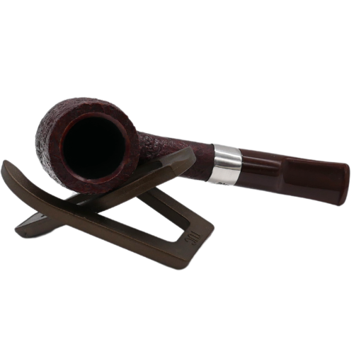 Peterson Irish Harp 53 Sandblast Silver Mounted Fishtail Pipe (PE2709)