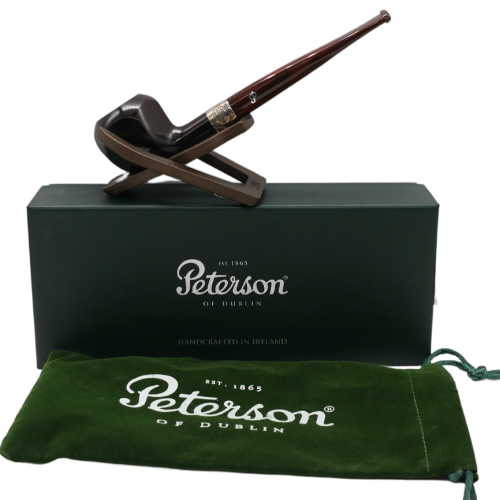Peterson Irish Harp 3085 Smooth Silver Mounted Fishtail Pipe (PE2716)