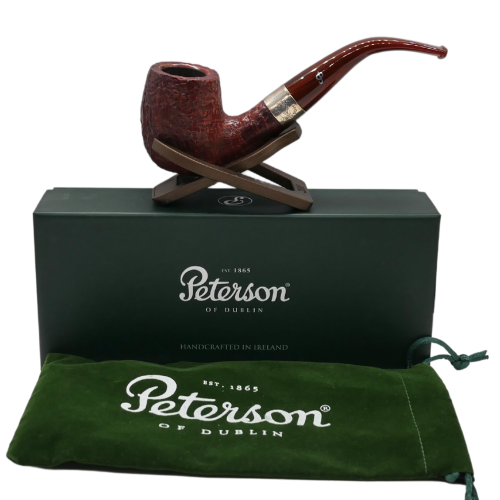 Peterson Irish Harp 69 Sandblast Silver Mounted Fishtail Pipe (PE2725)
