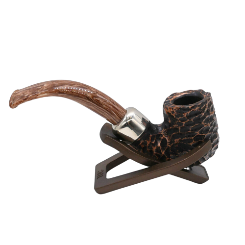 Peterson Derry Rustic 338 Nickel Mounted 9mm Fishtail Pipe (PE2772)
