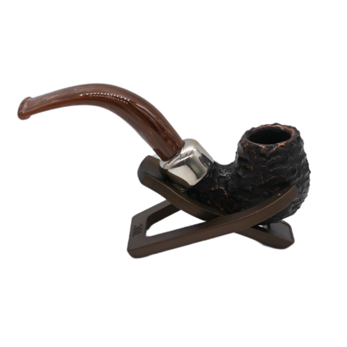 Peterson Derry Rustic 230 Nickel Mounted 9mm Filter Fishtail Pipe (PE2776)