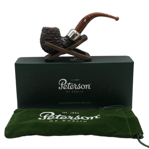 Peterson Derry Rustic 230 Nickel Mounted 9mm Filter Fishtail Pipe (PE2776)